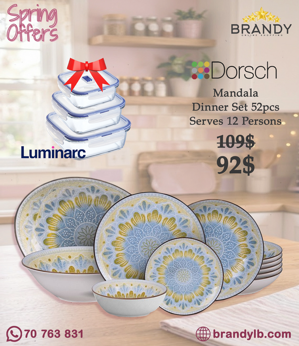 Dorsch Mandala Porcelain Dinner Set 48pcs