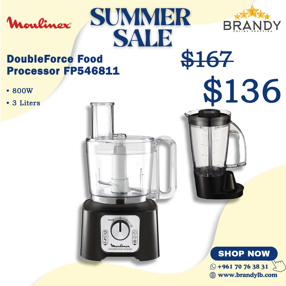 Food Processor Double Force 3L FP546811, 800W, Black