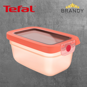Tefal OneClick Food Container 0.75 L Rectangular Leak-Proof Blue/Coral