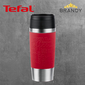 Tefal Classic Travel Mug 360 ml Insulated Stainless Steel Red
