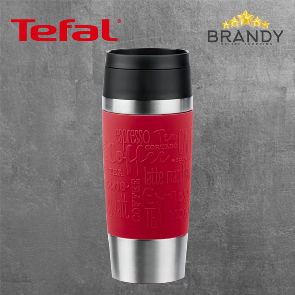Tefal Classic Travel Mug 360 ml Insulated Stainless Steel Red