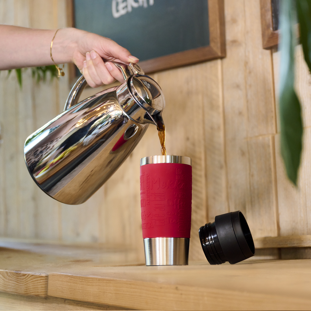 Tefal Classic Travel Mug 360 ml Insulated Stainless Steel Red