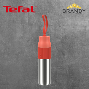 Tefal BeYou Twist Stainless Steel Insulated Bottles 0.5L & 0.7L Silver & Orange-1