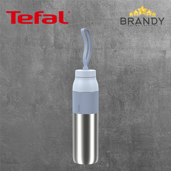 Tefal BeYou Twist Stainless Steel Insulated Bottles 0.5L & 0.7L Silver & Blue-1