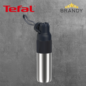 Tefal BeYou Flip Stainless Steel Insulated Bottles 0.5L & 0.7L Silver & Black