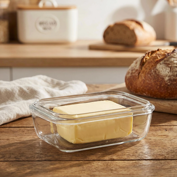 Luminarc Glass Butter Dish 17 x 11 x 7 cm