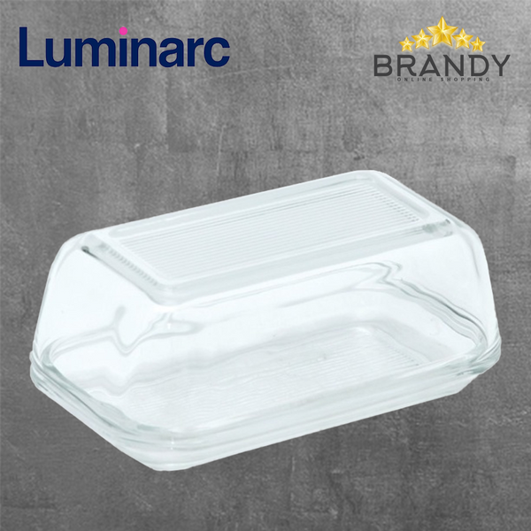 Luminarc Glass Butter Dish 17 x 11 x 7 cm