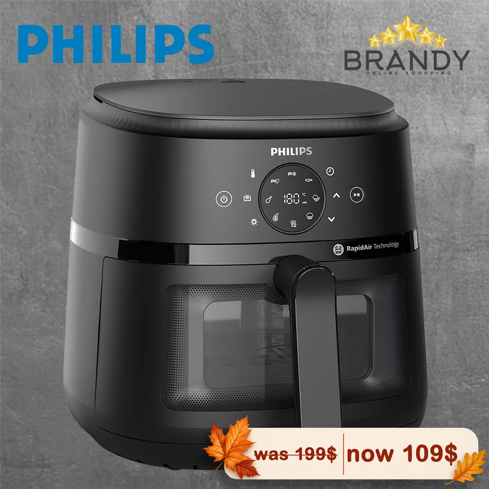Philips 2000 Series NA230 Air Fryer 6.2L Touchscreen RapidAir Black
