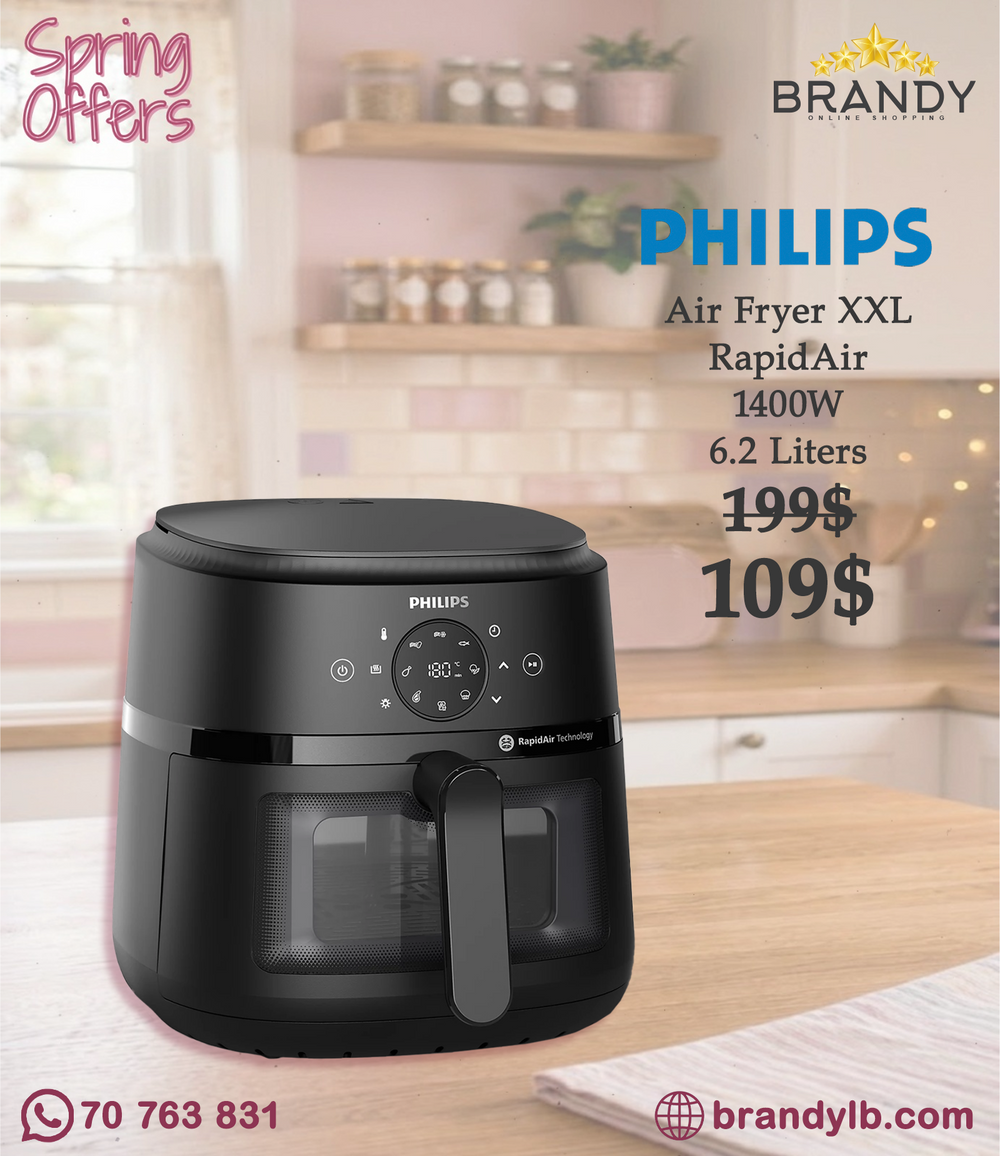 Philips 2000 Series NA230 Air Fryer 6.2L Touchscreen RapidAir Black