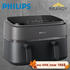 Philips 3000 Series NA350 Dual-Basket Airfryer 9L Digital Touchscreen