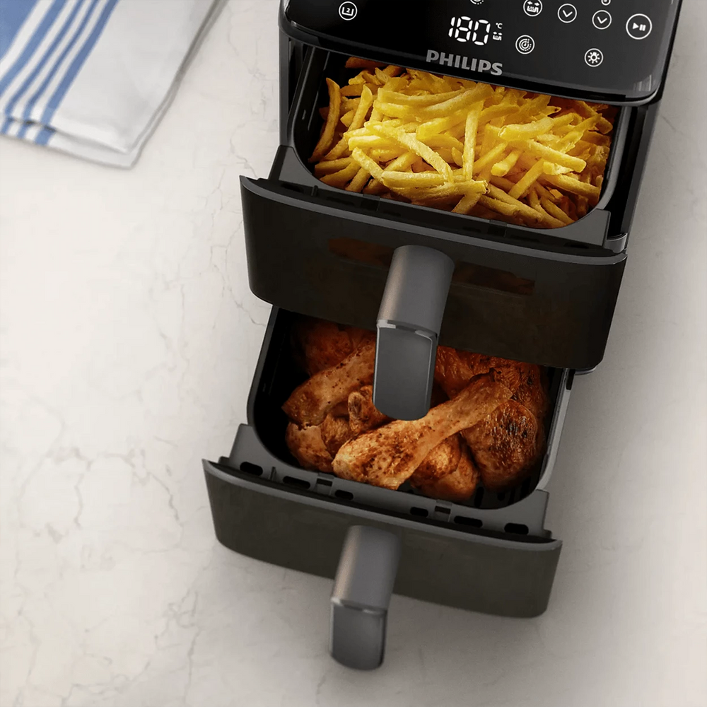 Philips 4000 Series Stacked Dual Basket Airfryer 10 Liters (5+5) NA460-1