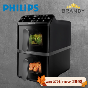 Philips 4000 Series Stacked Dual Basket Airfryer 10 Liters (5+5) NA460