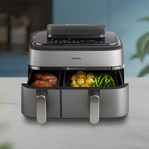 Philips 5000 series Dual Airfryer with Steaming function 9 Liters NA555