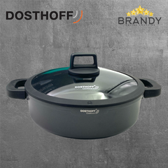 Dosthoff Quantum Ceramic Low Casserole 28 cm Non-Stick Black