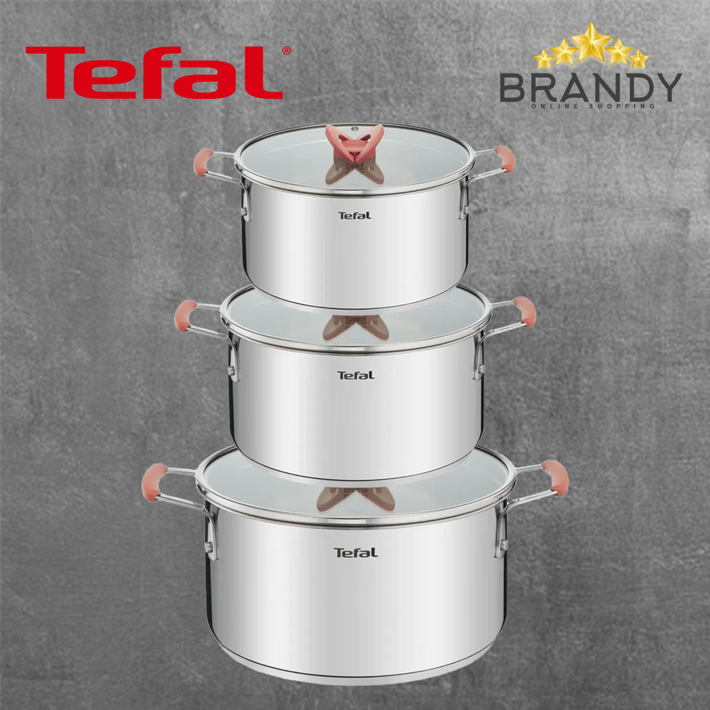 OptiSpace Set 3 Pots, Stainless Steel