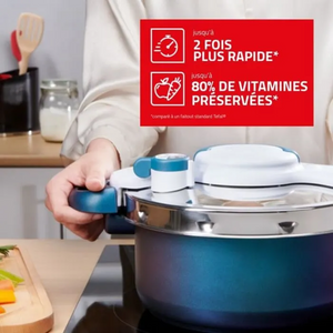 Tefal ClipsoMinut' Duo 5L Pressure Cooker P4705100 Boreal Blue
