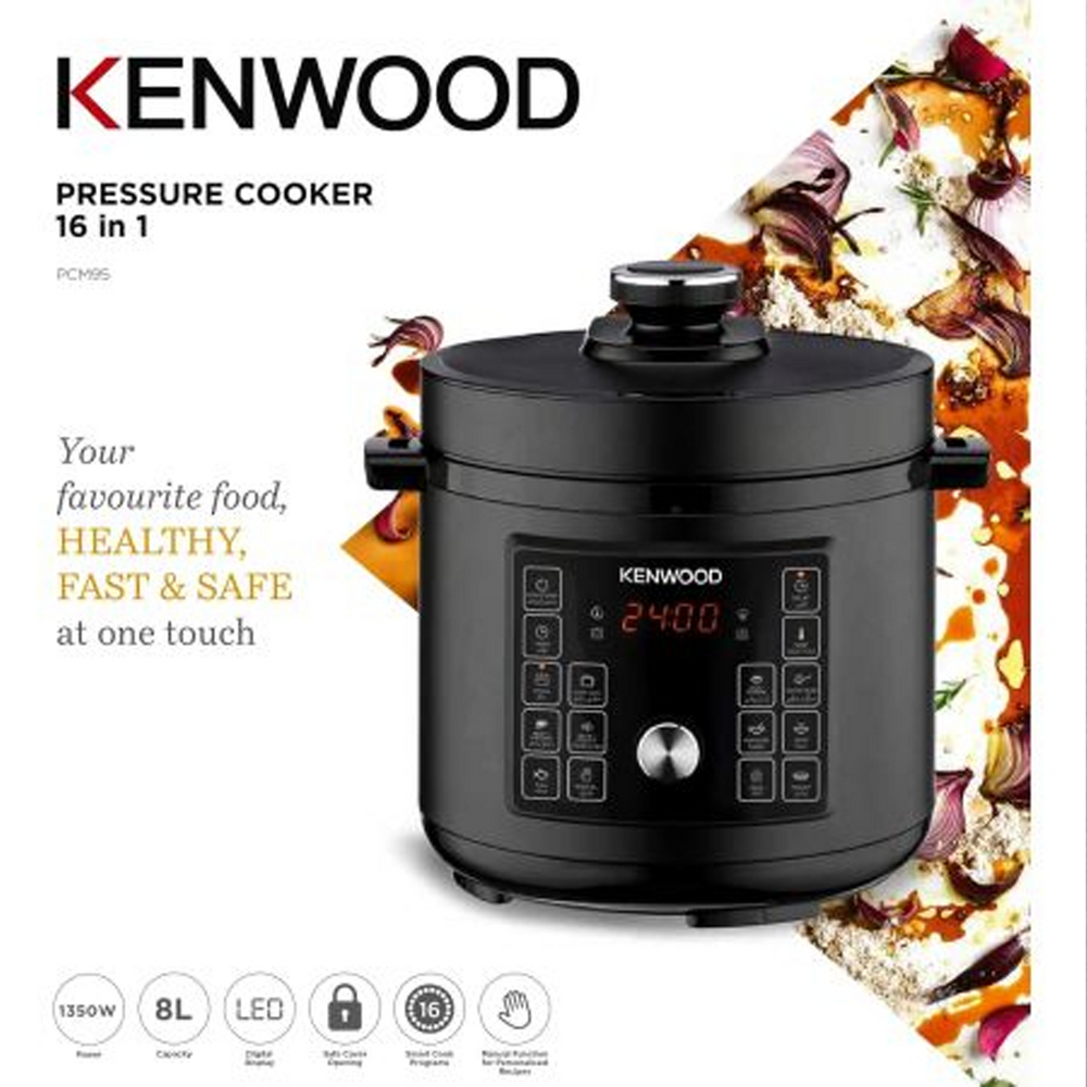 Kenwood Electric Pressure Cooker 8L Smart Steam Pot 16-in-1