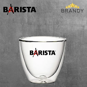 Barista Set 4 Coffee Cups Double Glass 80ml PR0011-1