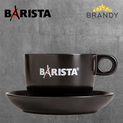 Barista Set 4 Cappuccino Cups Black 180ml PR0050-1