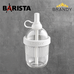 Barista Tumbler Cup with Straw & Lid - White PR0069-W