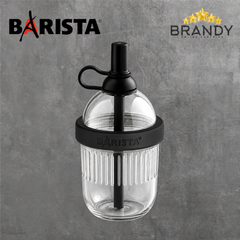 Barista Tumbler Cup with Straw & Lid - Black PR0069