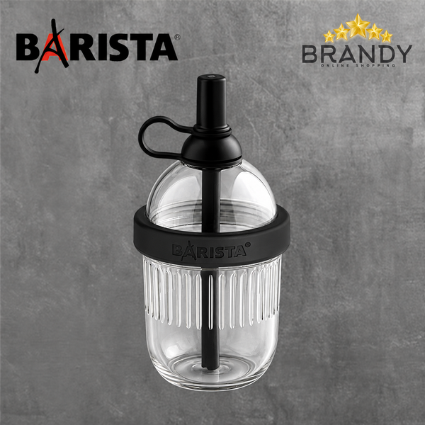Barista Tumbler Cup with Straw & Lid - Black PR0069
