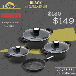 Magma Stone Cookware Set 4pcs