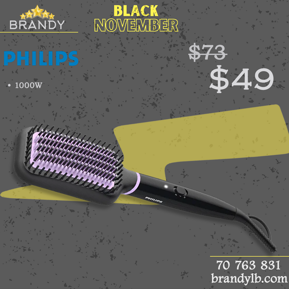 Heated Straightening Brush BHH880 with Tourmaline Ceramic Coating