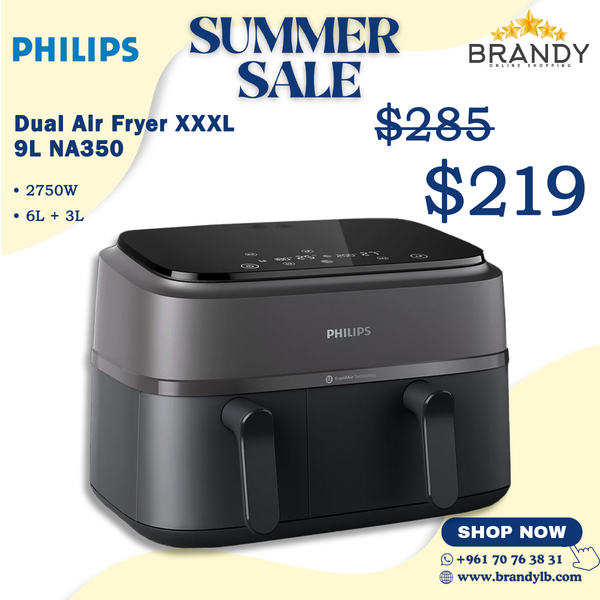 Dual Air Fryer Digital 9L with Touch Screen