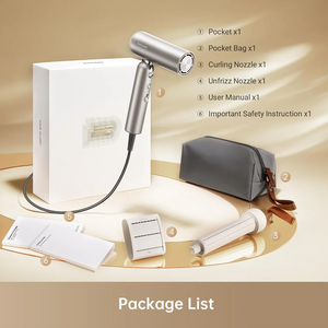 Pocket Gold Hair Dryer - 1600W
