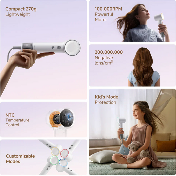 Dreame Pocket Mini White Hair Dryer 1600W