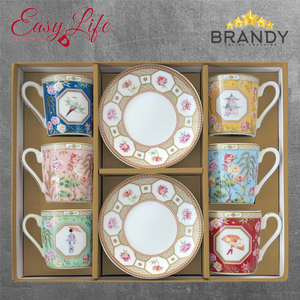Jardin D'Orient Coffee Cups Set 6pcs, Porcelain, 100ml