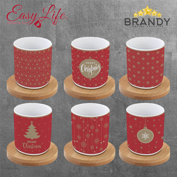 Coffee Mania Christmas Set 6 Espresso Cups