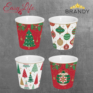Jingle Bells Set 4 Espresso Cups