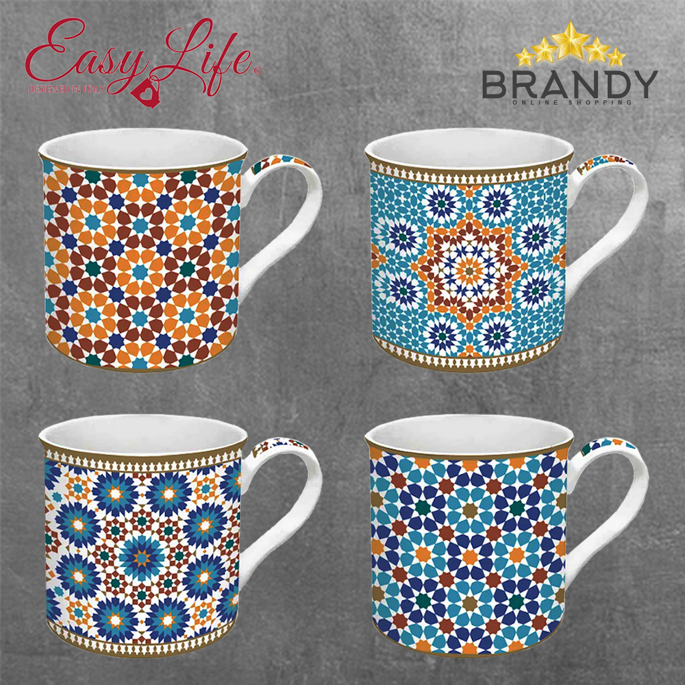 Marrakech Mugs Set 4pcs Porcelain 300ml