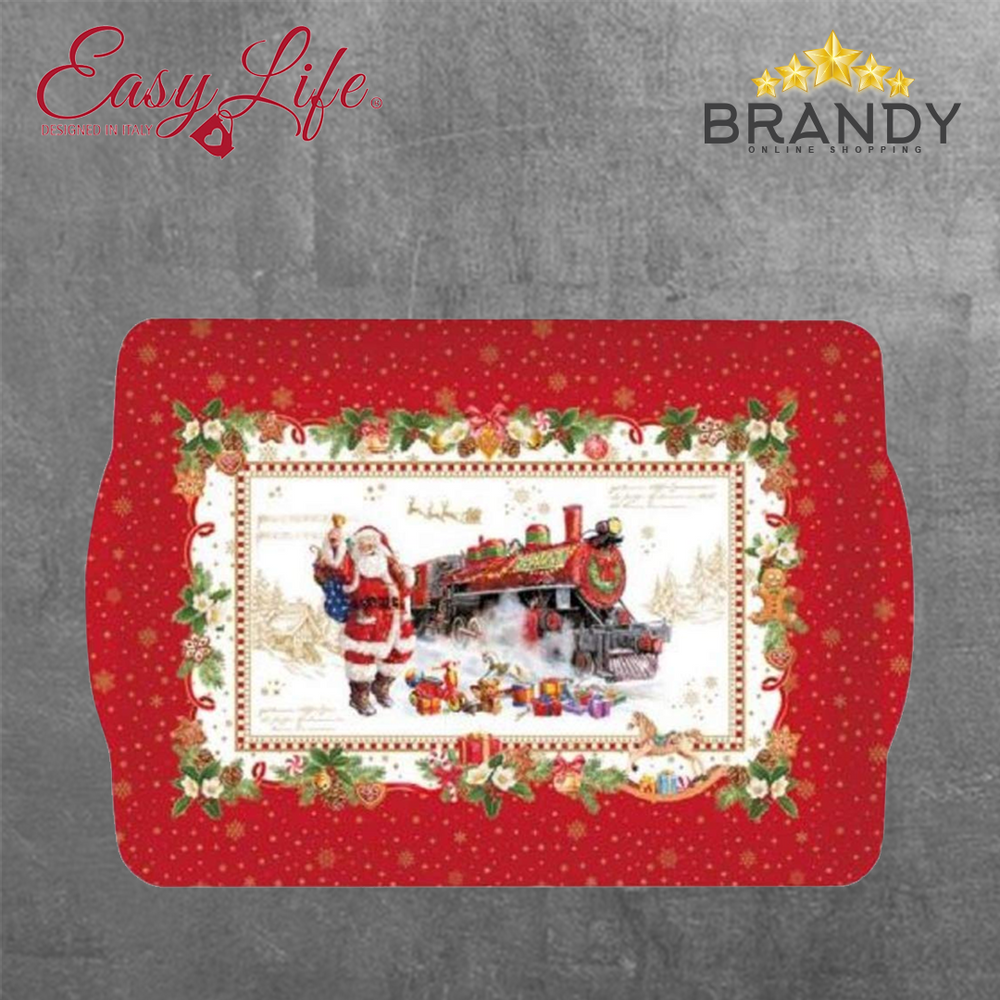 Easy Life Christmas Memories Serving Tray 33 x 22 cm Multicolor