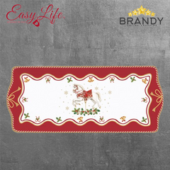 Easy Life Christmas Tale Rectangular Porcelain Plate 35 x 15 cm