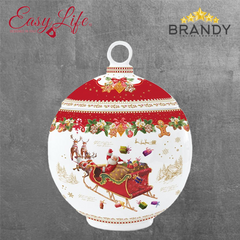 Easy Life Christmas Memories Porcelain Cookie Jar Ball Ø12 x H15.5 cm