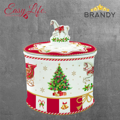 Easy Life Christmas Tale Porcelain Cookie Jar Ø14 × H16.5 cm