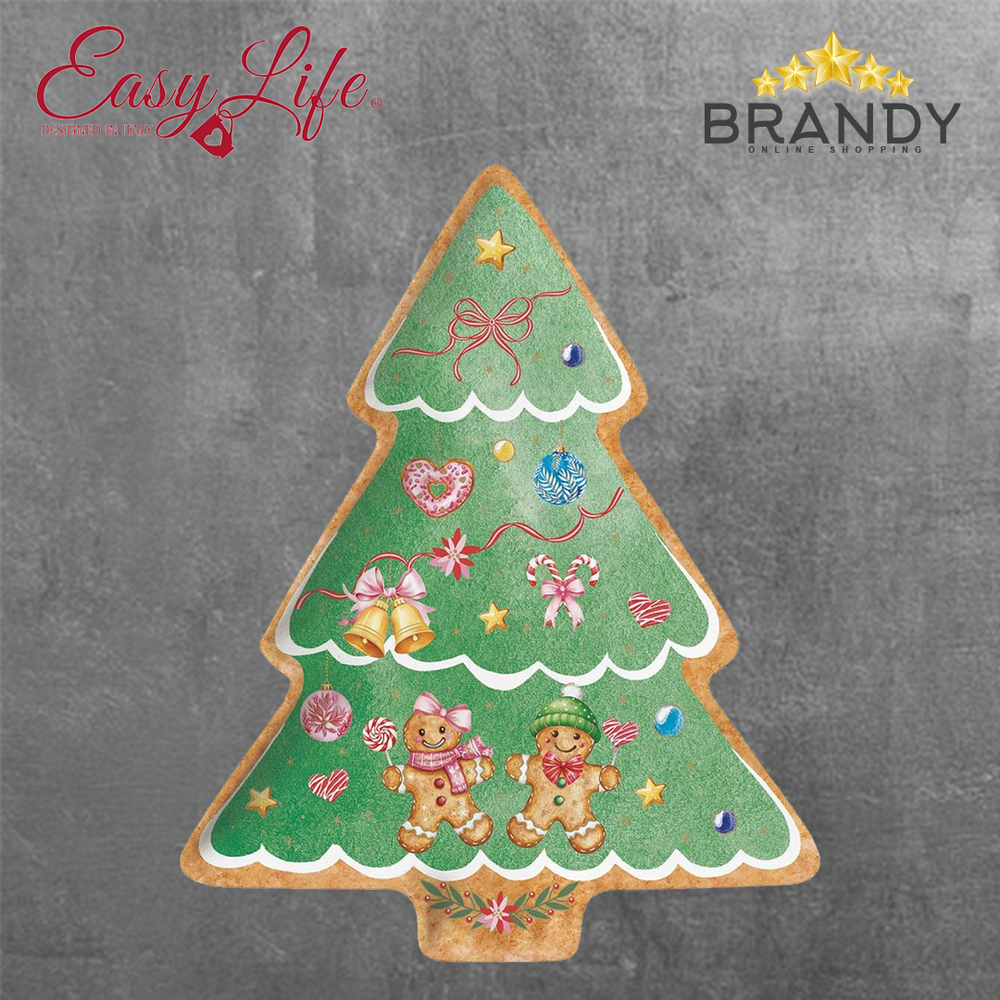 Sweet Christmas Tree Plate 26x21cm