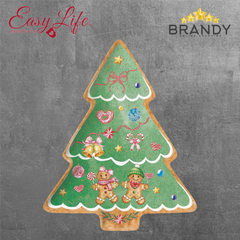 Easy Life Sweet Christmas Tree Porcelain Serving Plate 20.5 x 25.5 cm