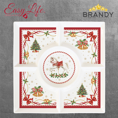Easy Life Christmas Tale Divided Serving Plate 25 x 25 cm (R2095 CTAL)