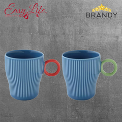 Easy Life Twist & Match Mugs Set 2 pcs 300 ml Porcelain Blue