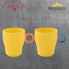 Easy Life Twist & Match Yellow Porcelain Mug Set 2 pcs 300 ml