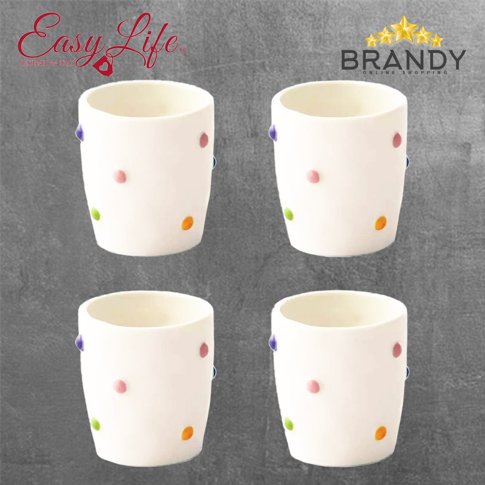 Twist & Match Espresso Cups Set 4pcs, Porcelain