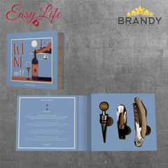 Easy Life Gift Novels 3-Piece Wine Set with Book-Style Gift Box