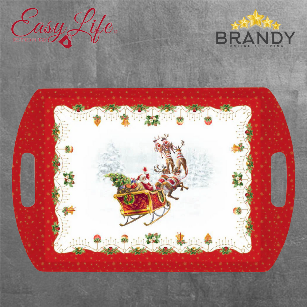 Easy Life Nostalgic Christmas Rectangular Serving Tray 52 x 35 cm
