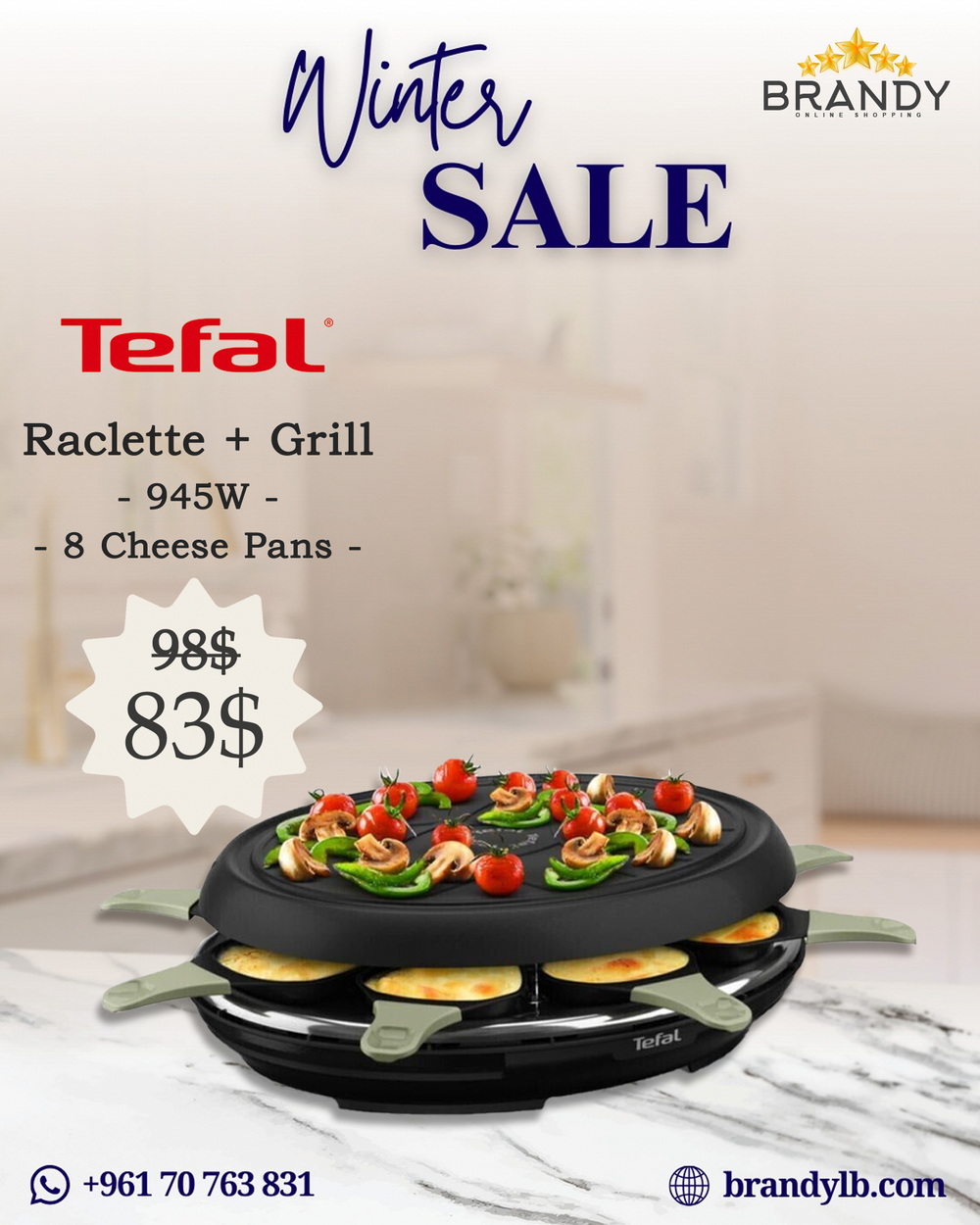 Raclette Neo Eco 8 Cheese Pans RE31E810