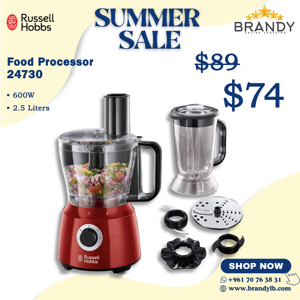 Desire Food Processor 24730, 600W, 2.5L Bowl, Red & Black