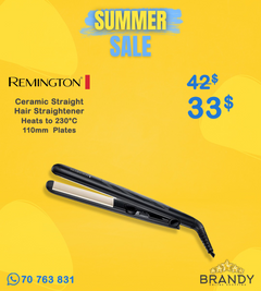 Remington S3500 Ceramic Straight 230 Hair Straightener 110mm Black